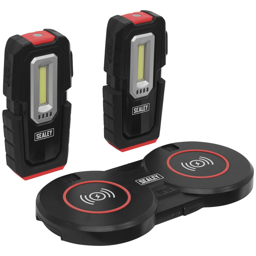 2 Piece Inspection Light Set with Wireless Charging Base