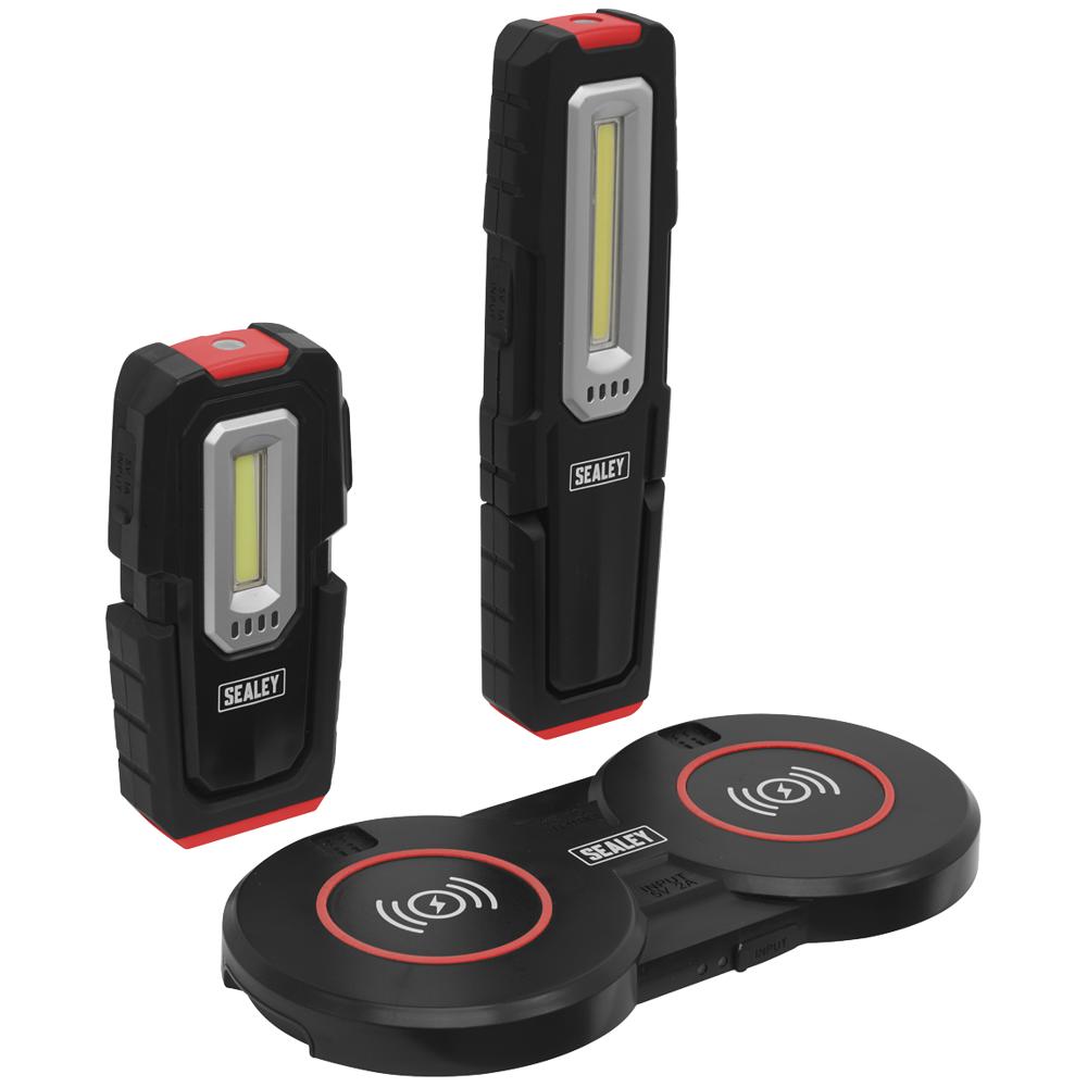 2 Piece Inspection Light Set with Wireless Charging Base
