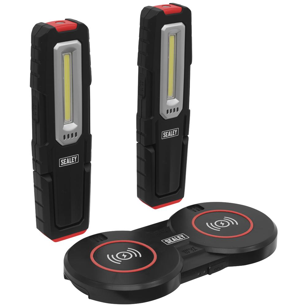 2 Piece Inspection Light Set with Wireless Charging Base