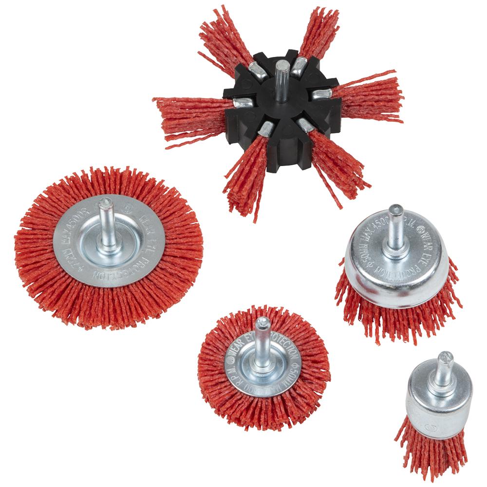 5 Piece Nylon Filament Brush Set