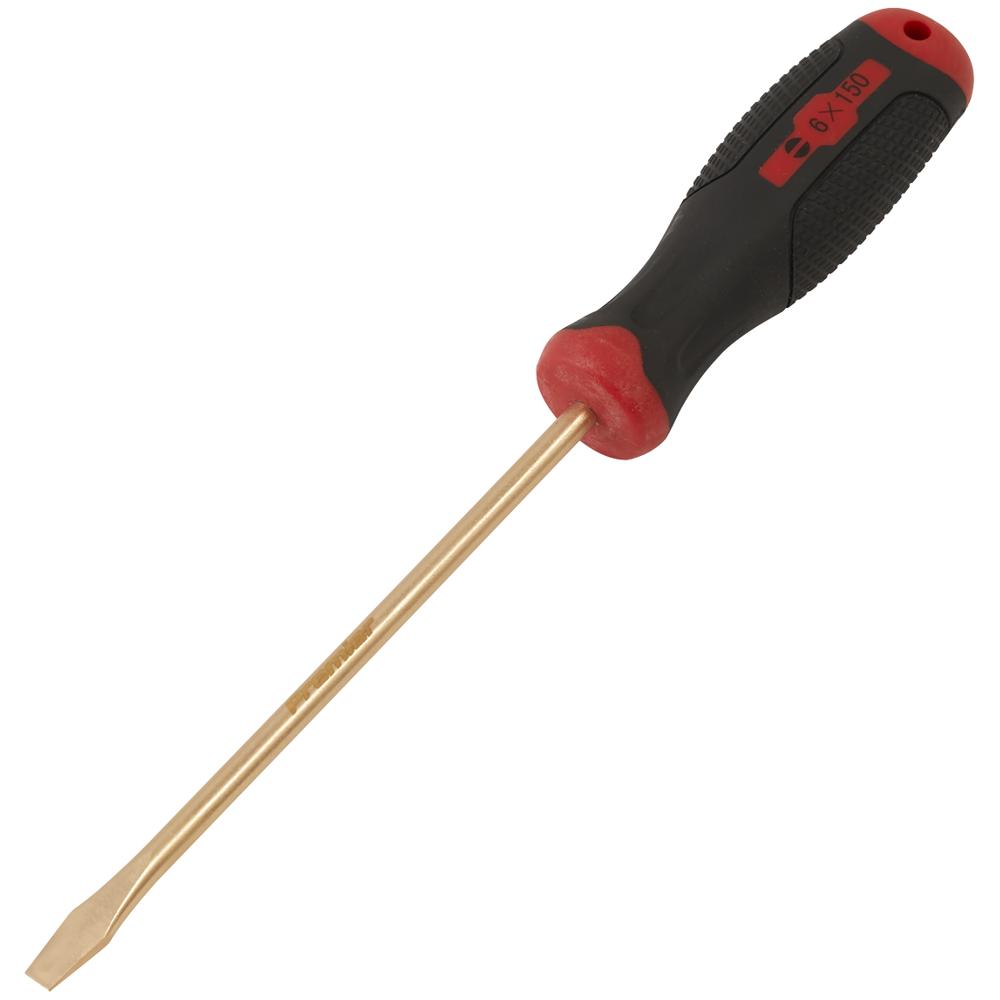 Sealey Non Sparking Slotted Screwdriver 6mm 150mm