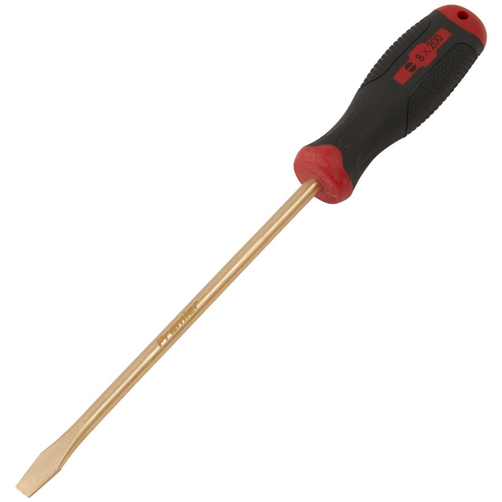 Sealey Non Sparking Slotted Screwdriver 8mm 200mm