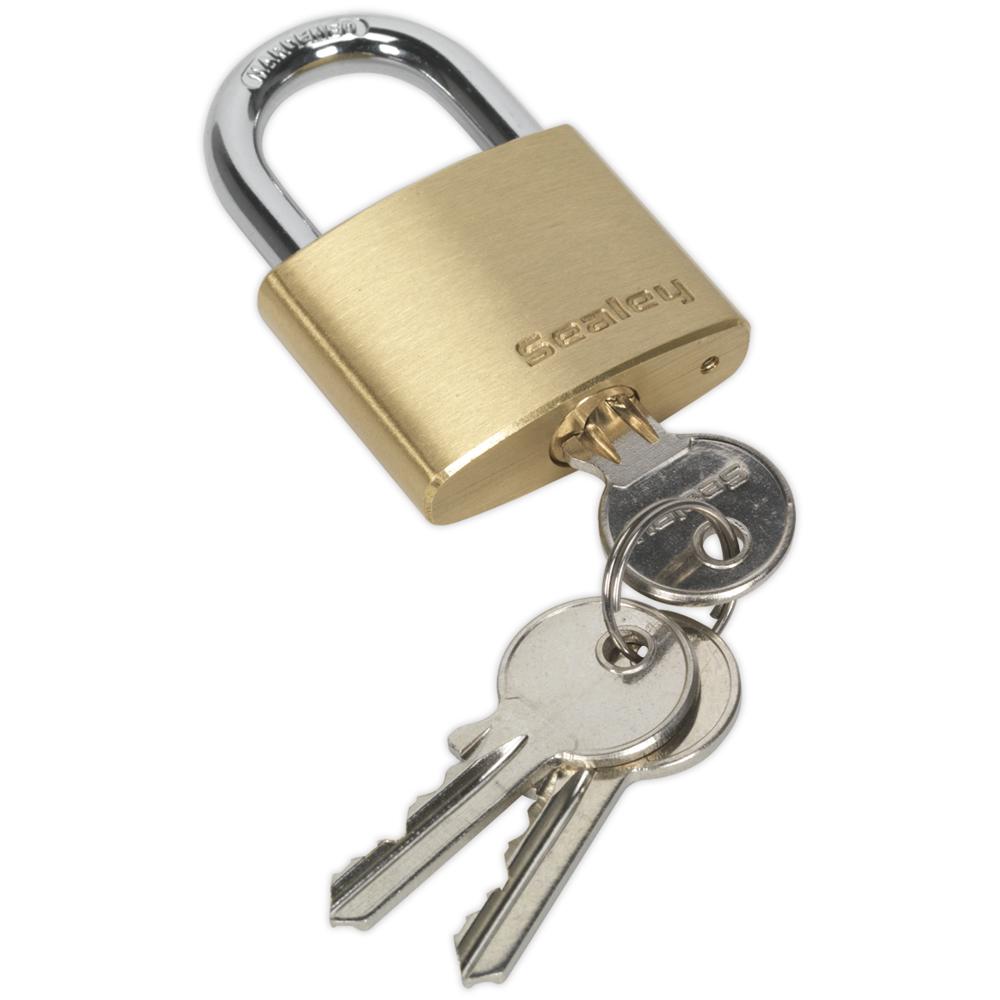 Sealey Brass Padlock 40mm Standard