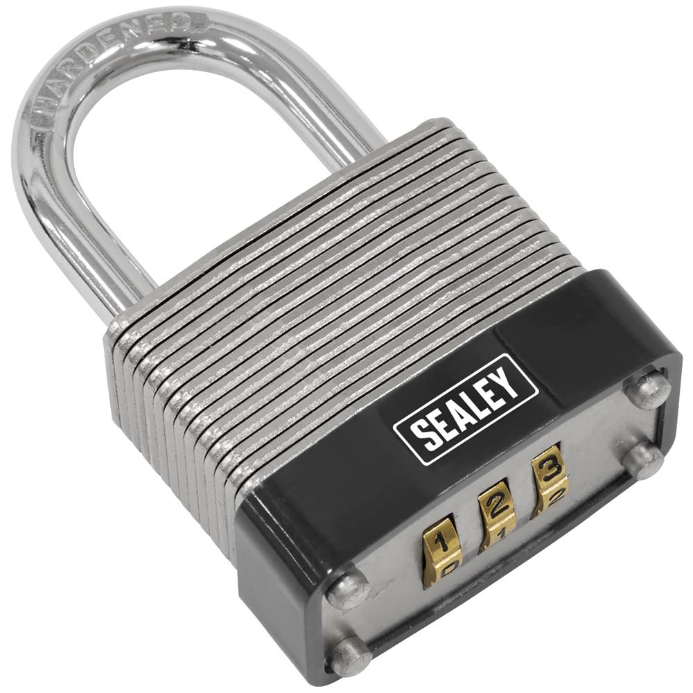 Sealey Laminated Steel Combination Padlock 40mm Standard