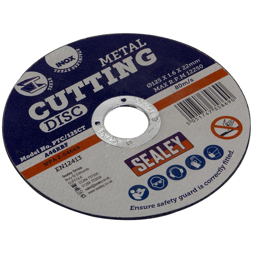 Sealey Metal Cutting Disc 125mm 1.6mm Pack of 1