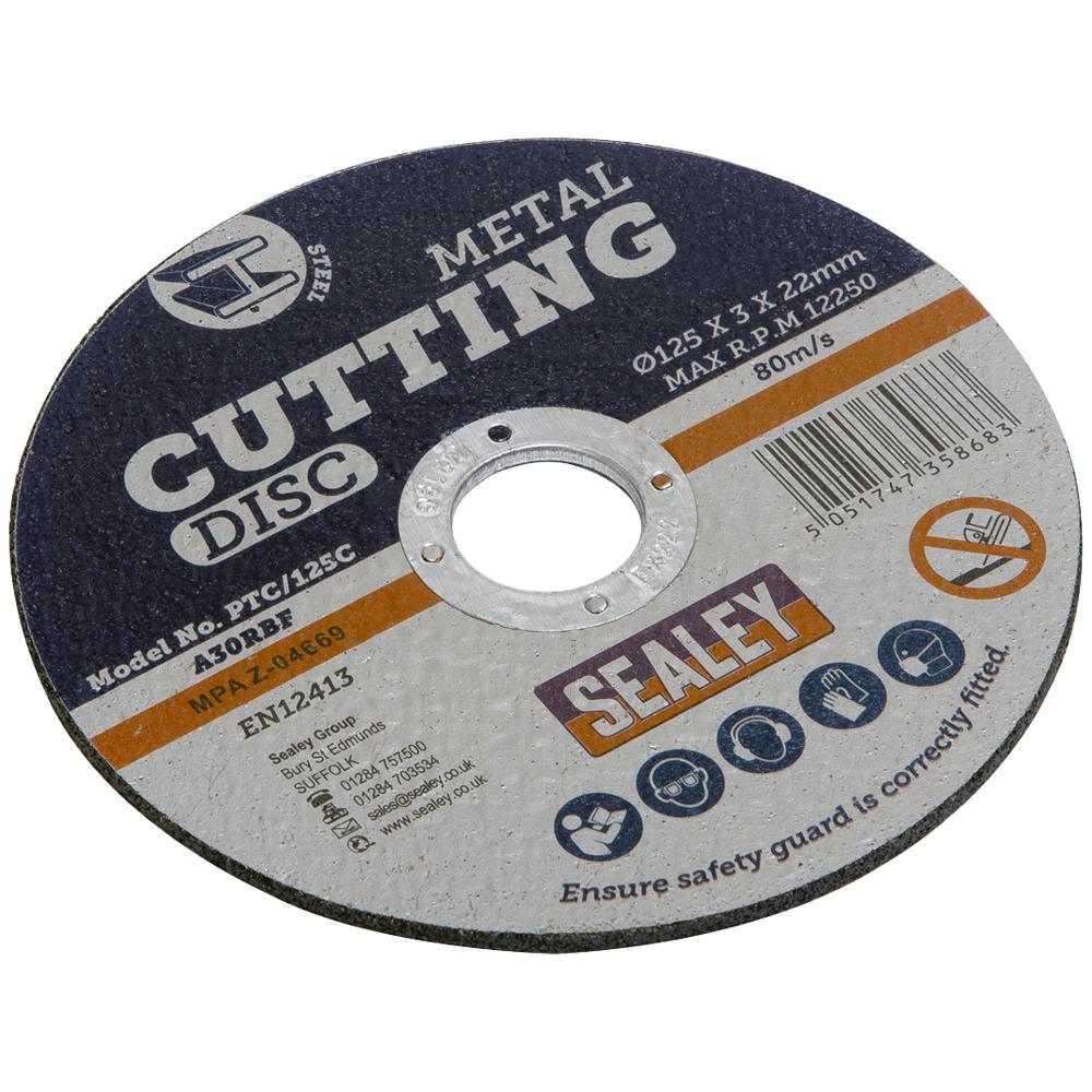 Sealey Metal Cutting Disc 125mm 3mm Pack Of 1