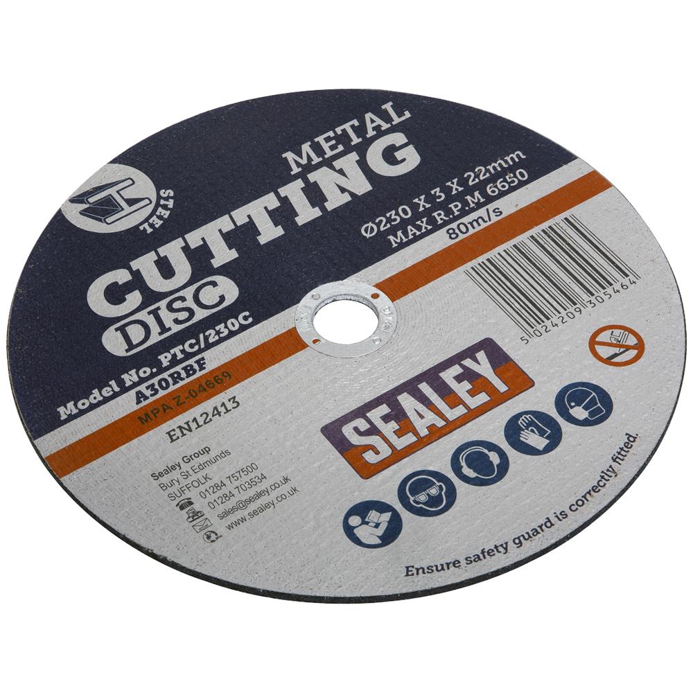 Sealey Metal Cutting Disc 230mm 3mm Pack Of 1