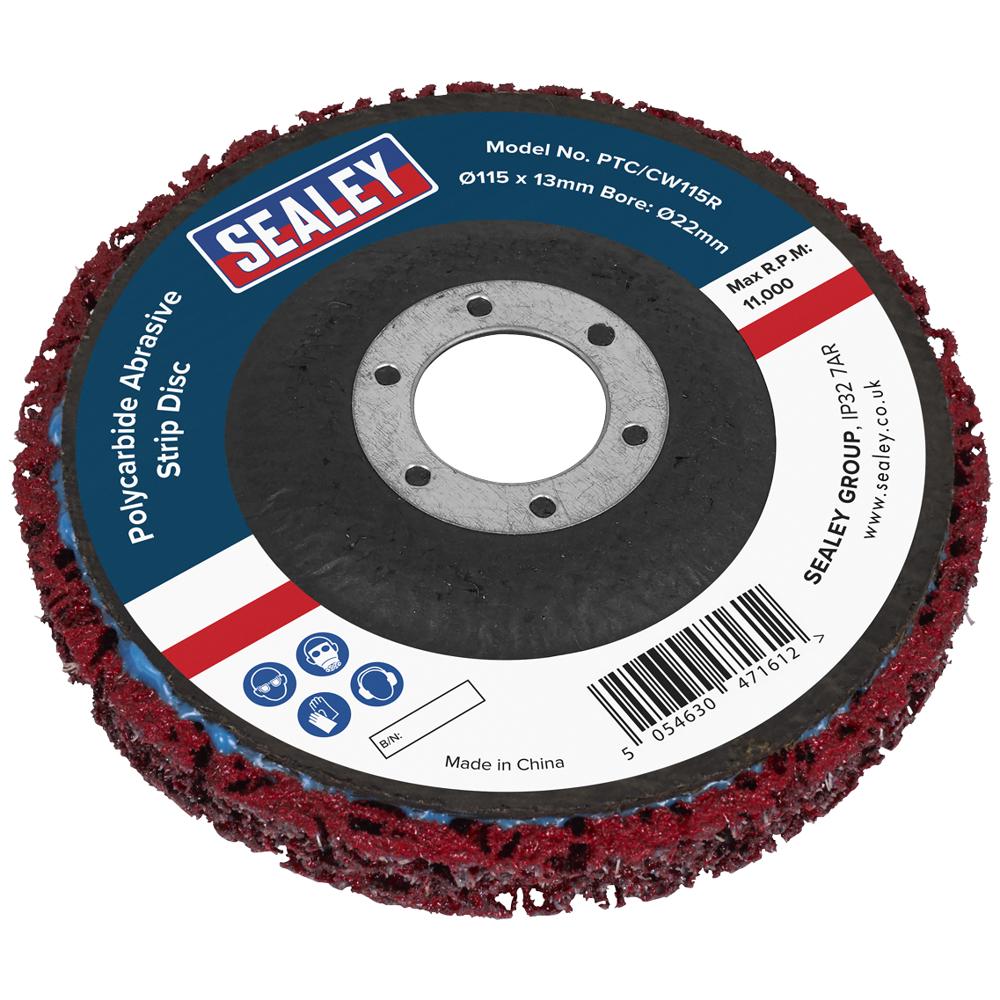 Sealey Polycarbide Abrasive Strip Disc 115mm