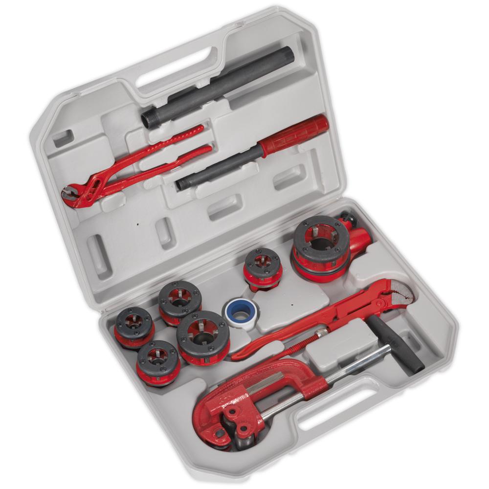 Sealey 12 Piece Pipe Threading Kit BSPT