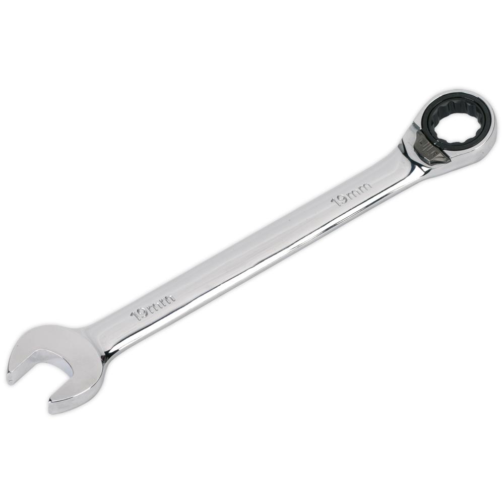 Sealey Reversible Ratchet Combination Spanner 19mm