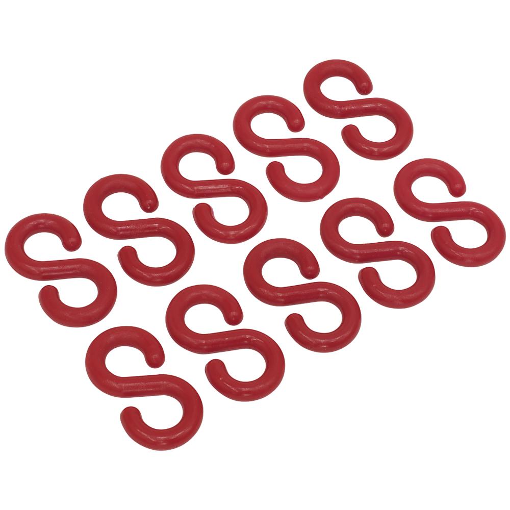 10 Piece Plastic Chain S Hook Set