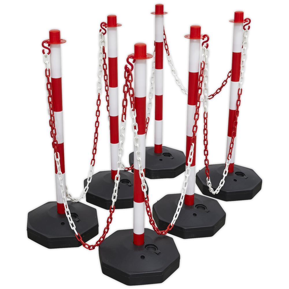Red/White Post and Chain Kit