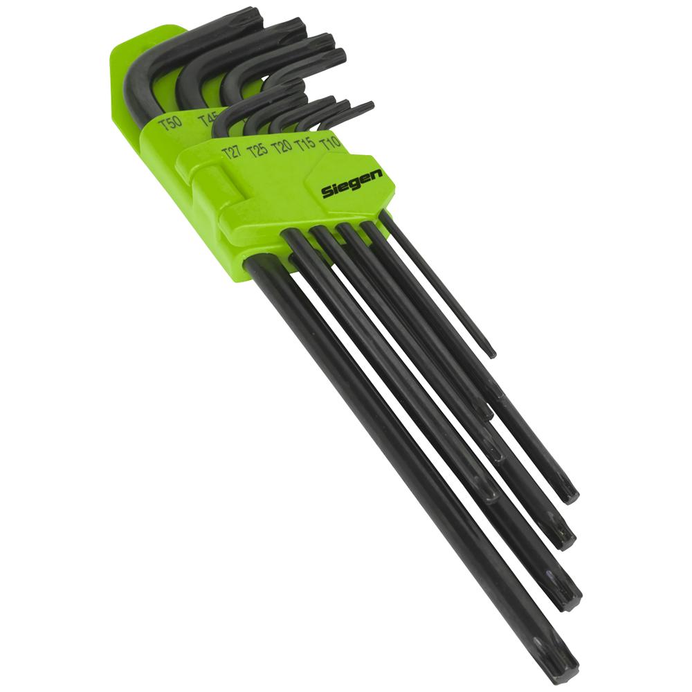 Siegen 9 Piece Long Tri-Star Key Set