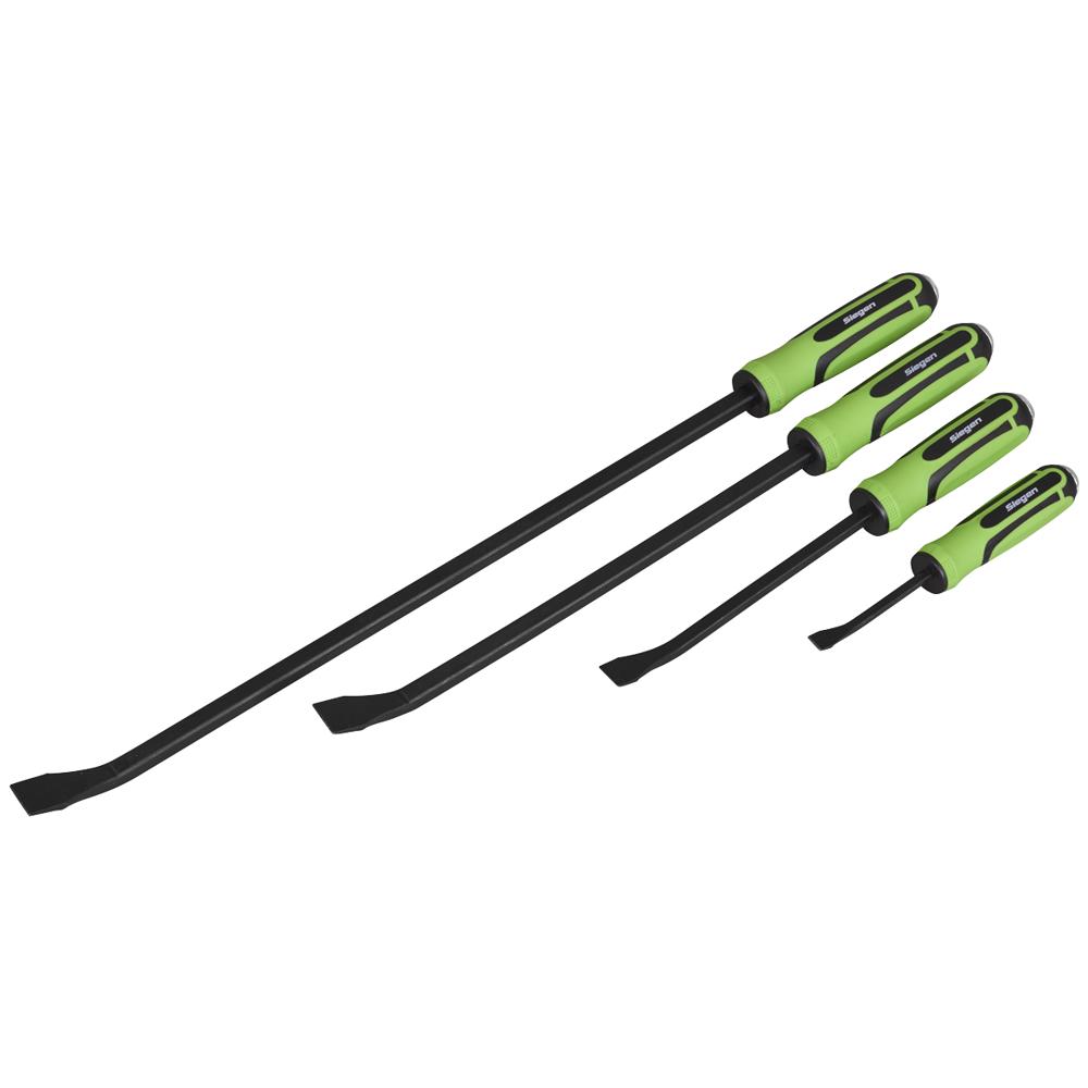 Siegen 4 Piece Angled Hammer Cap Pry Bar Set