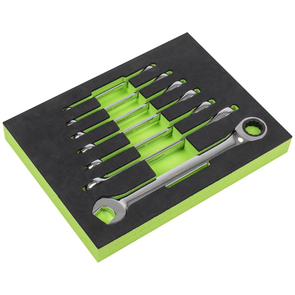 Siegen 7 Piece Ratchet Combination Spanner Set Metric