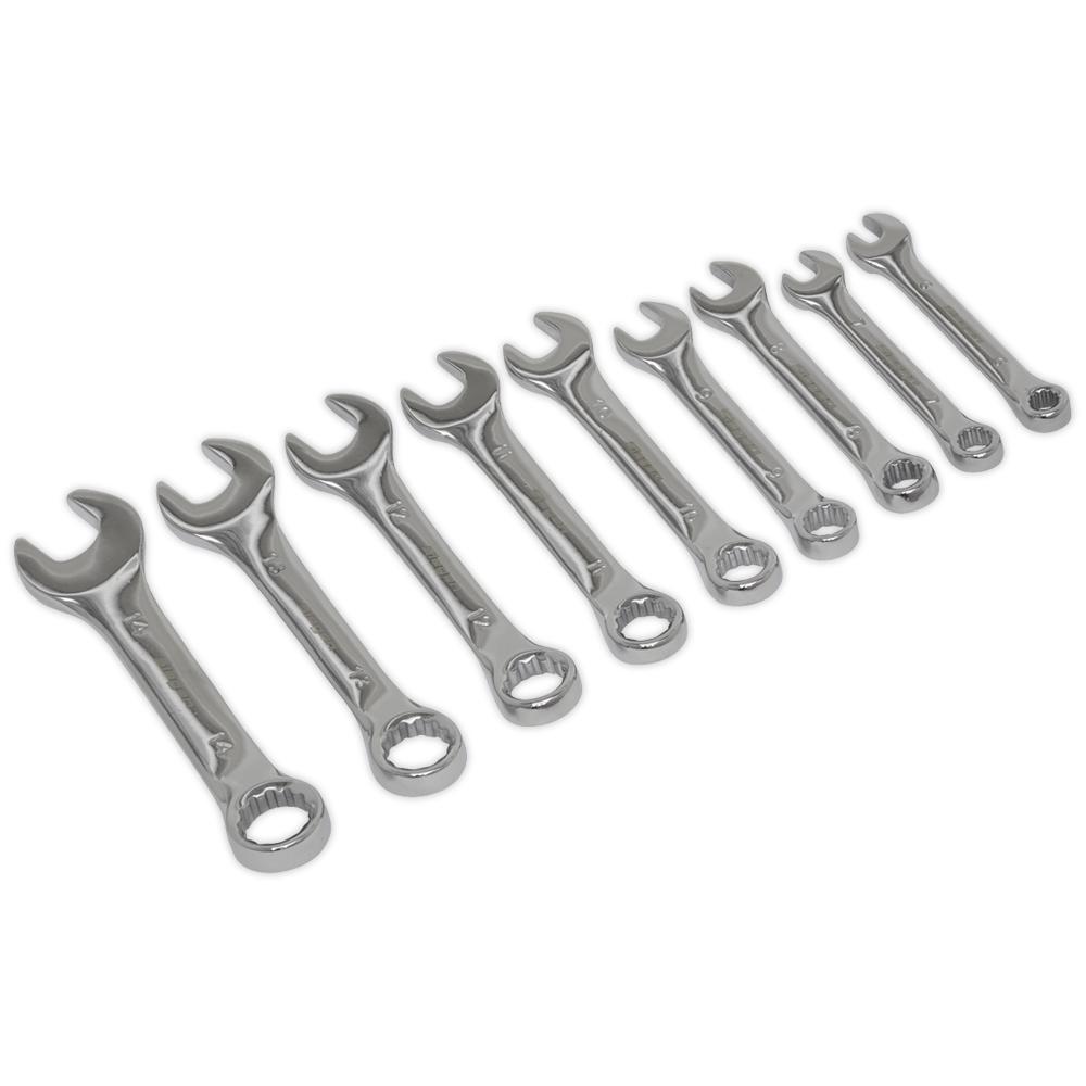 Siegen 9 Piece Stubby Combination Spanner Set Metric