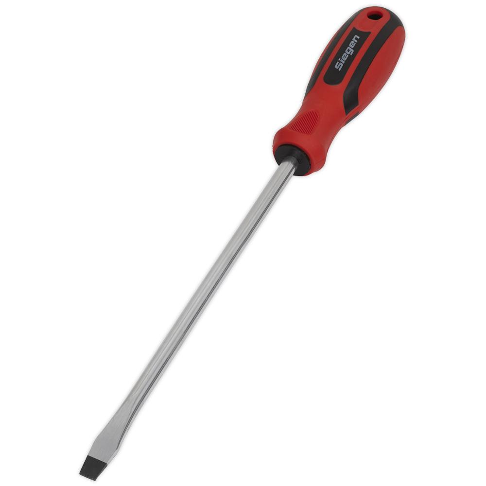 Siegen Flared Slotted Screwdriver 8mm 200mm
