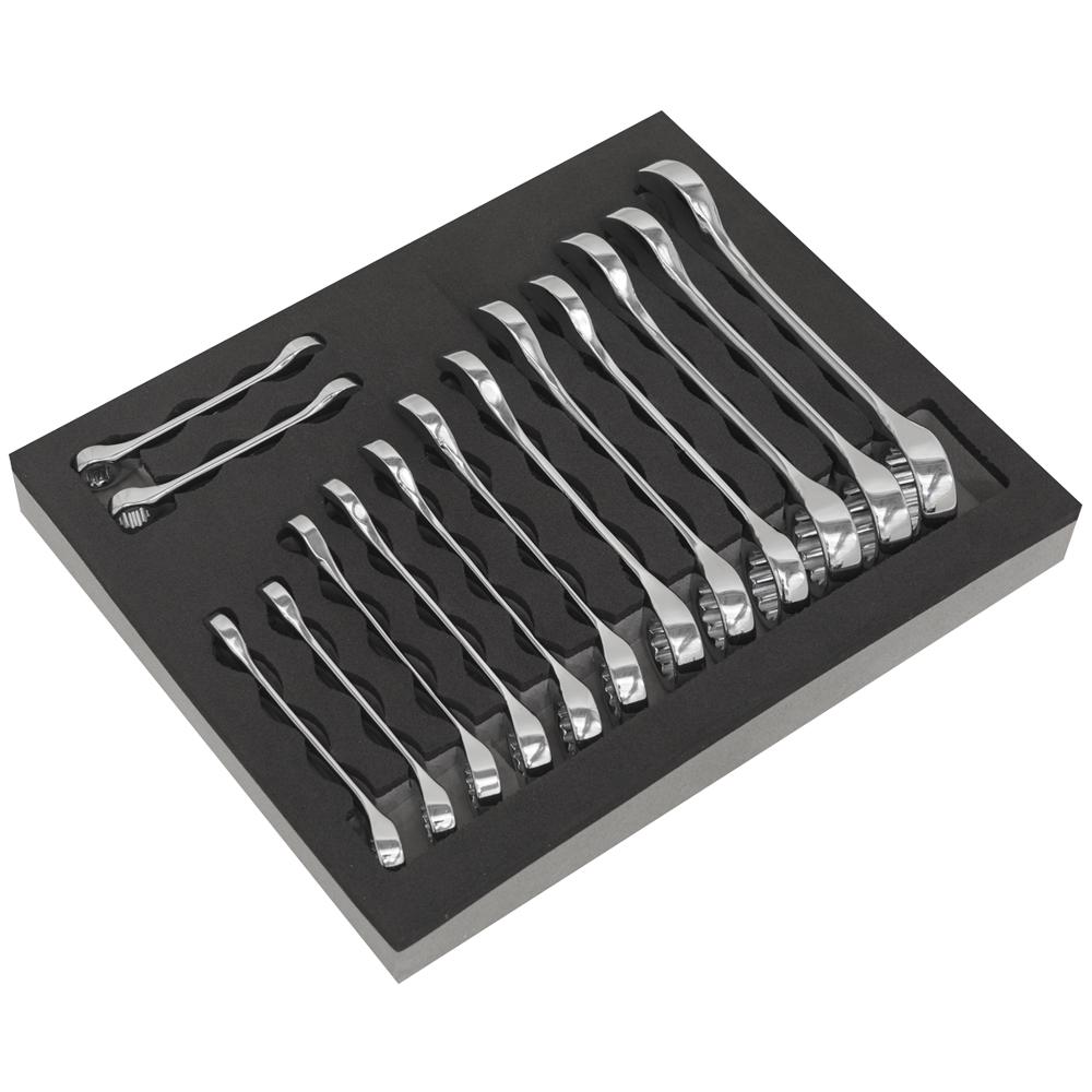 Siegen 14 Piece Stubby Combination Spanner Set in Module Tray