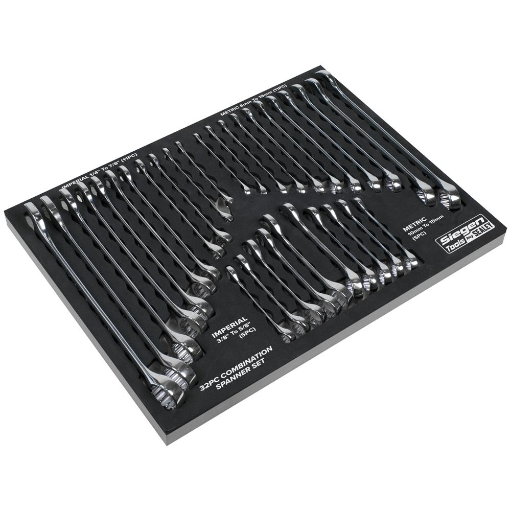 32 Piece Combination Spanner Set Metric and Imperial