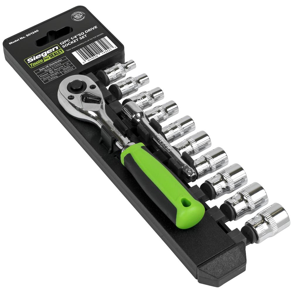 Siegen 12 Piece 1/4" Drive Hex Socket Set 1/4