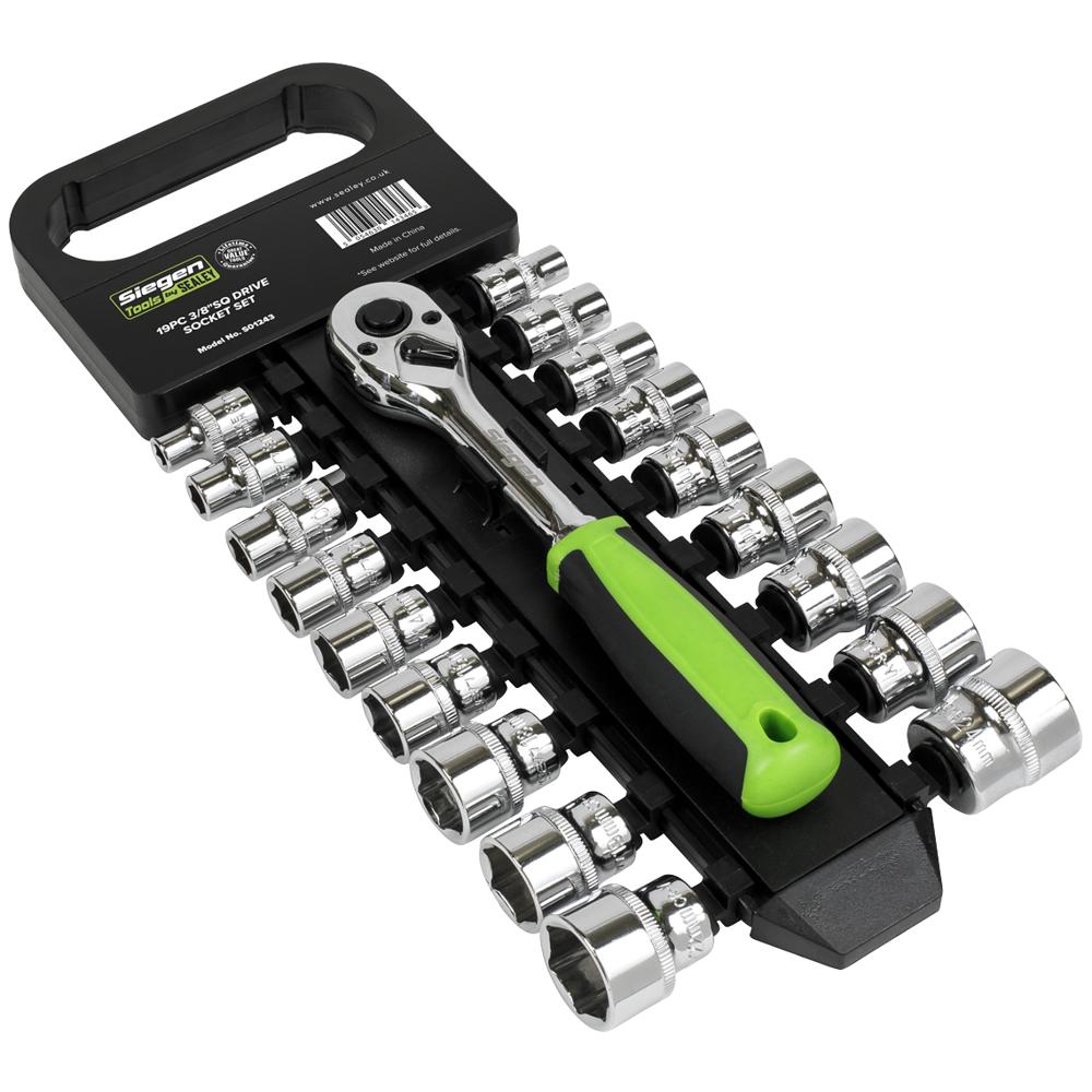 19 Piece 3/8" Drive Hex Socket Set