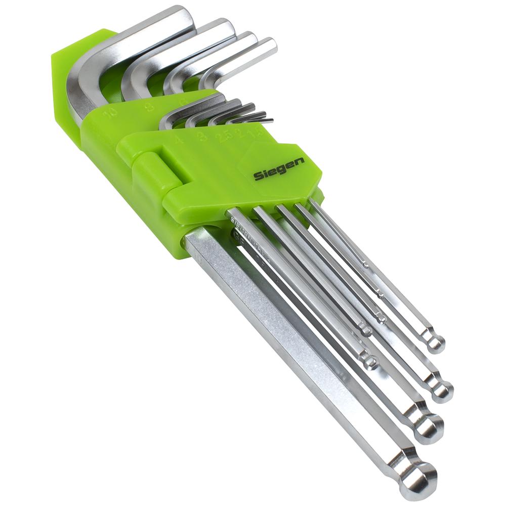 Click to view product details and reviews for Siegen 9 Piece Long Ball End Hexagon Allen Key Set. Click to view product details and reviews for Siegen 9 Piece Long Ball End Hexagon Allen Key Set.