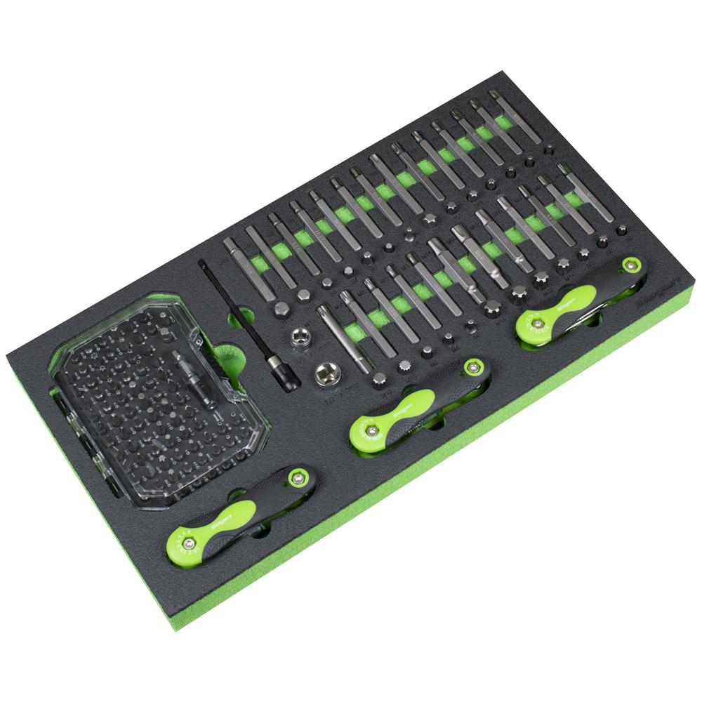 170 Piece Folding Keys and Screwdriver Bit set in Module Tray