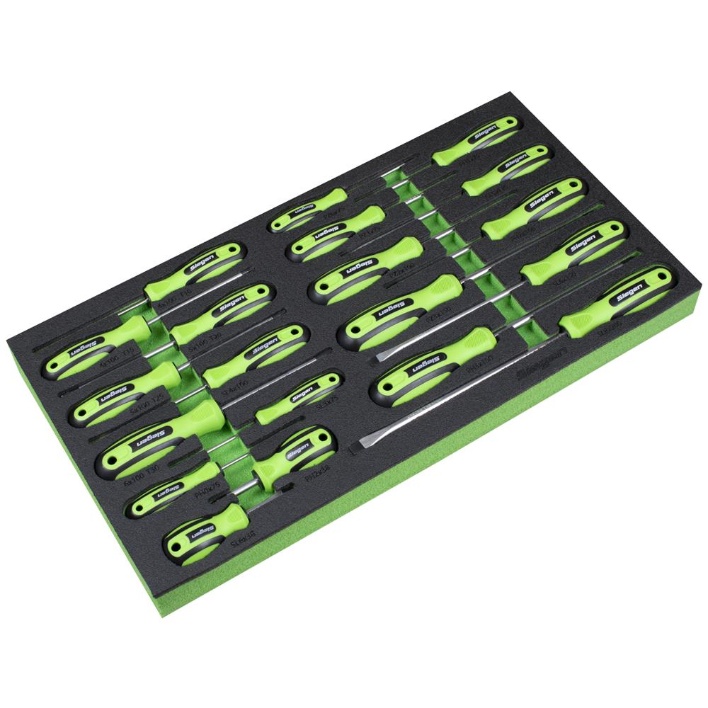Siegen 20 Piece Screwdriver Set in Module Tray