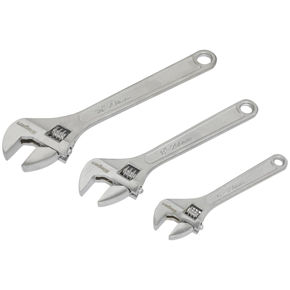 Siegen 3 Piece Adjustable Spanner Set