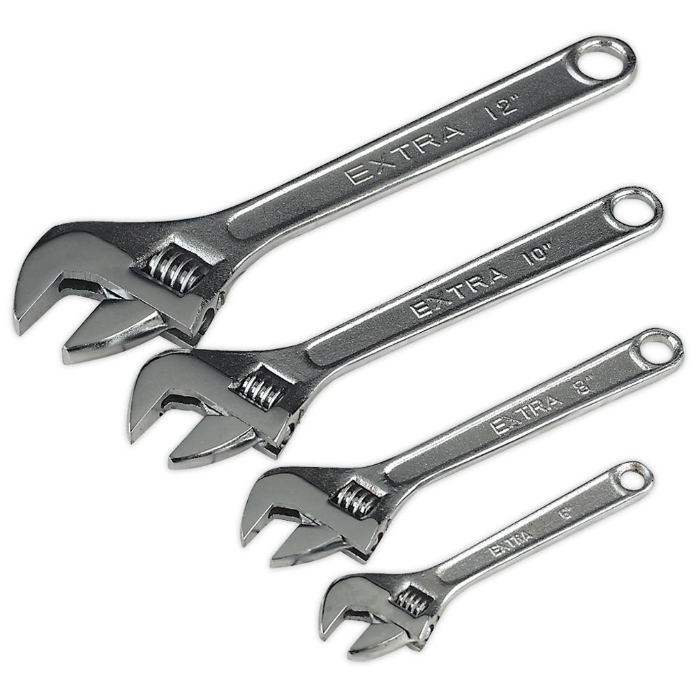 Siegen 4 Piece Adjustable Spanner Set