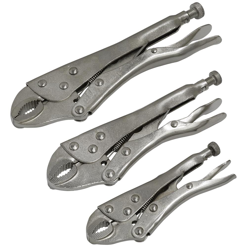 Siegen 3 Piece Locking Plier Set