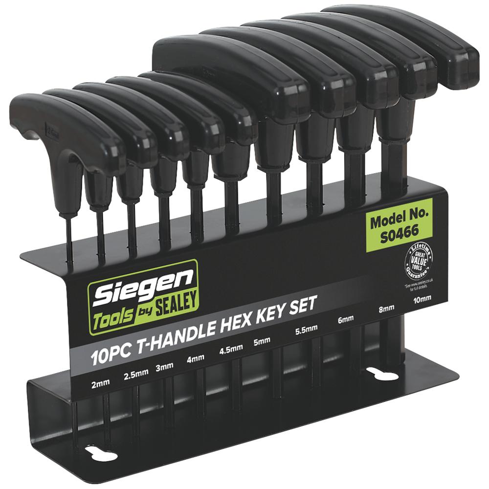Click to view product details and reviews for Siegen 10 Piece T Handle Hexagon Allen Key Set Metric. Click to view product details and reviews for Siegen 10 Piece T Handle Hexagon Allen Key Set Metric.
