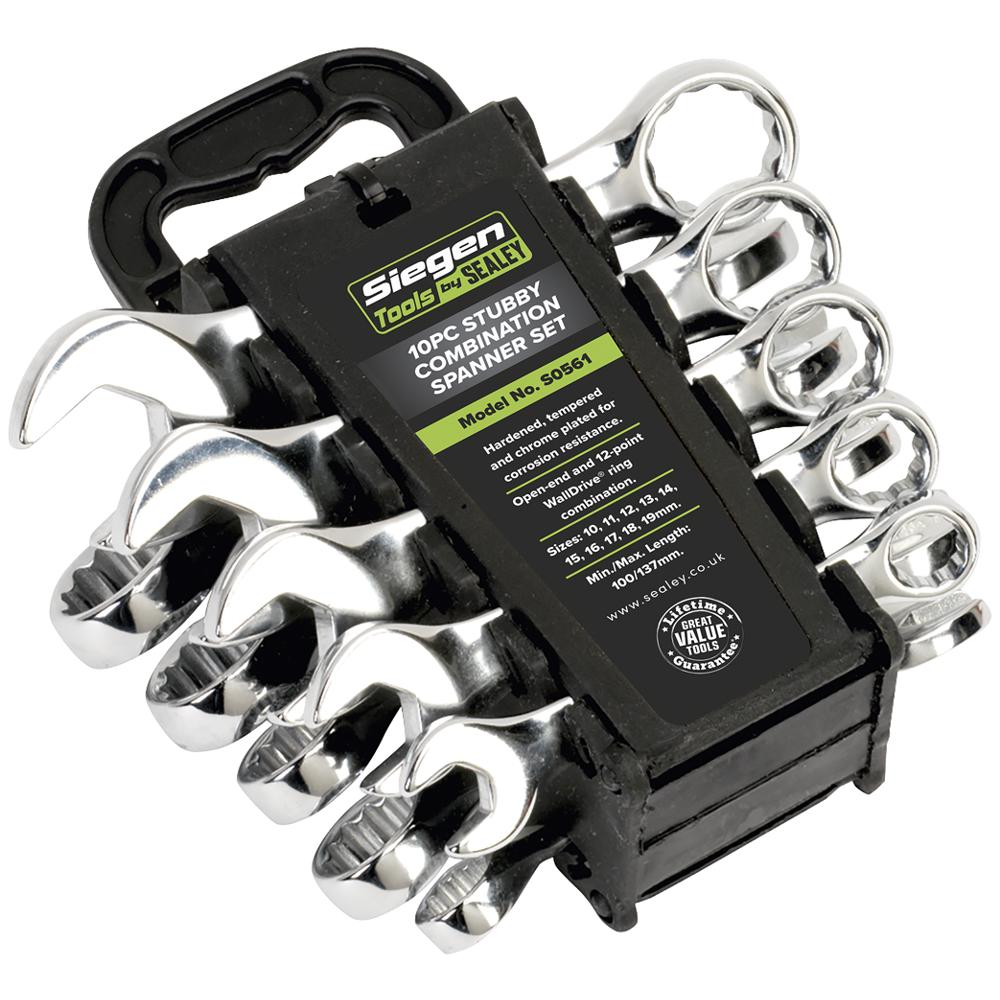 Siegen 10 Piece Stubby Combination Spanner Set Metric