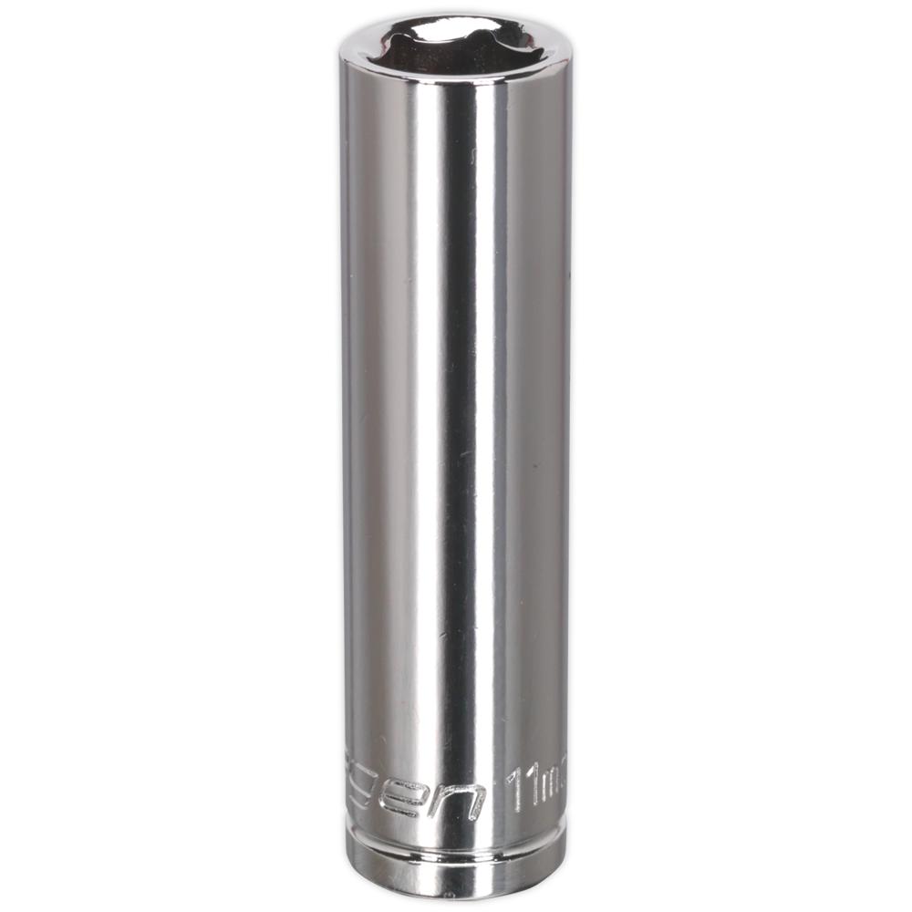 Siegen 3/8" Drive Deep Hexagon WallDrive Socket Metric 3/8" 11mm