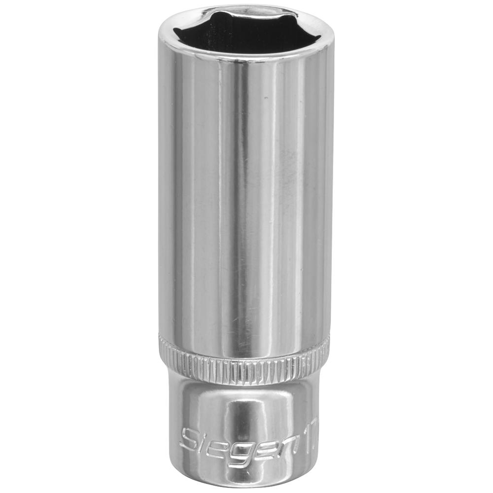 Siegen 3/8" Drive Deep Hexagon WallDrive Socket Metric 3/8" 17mm