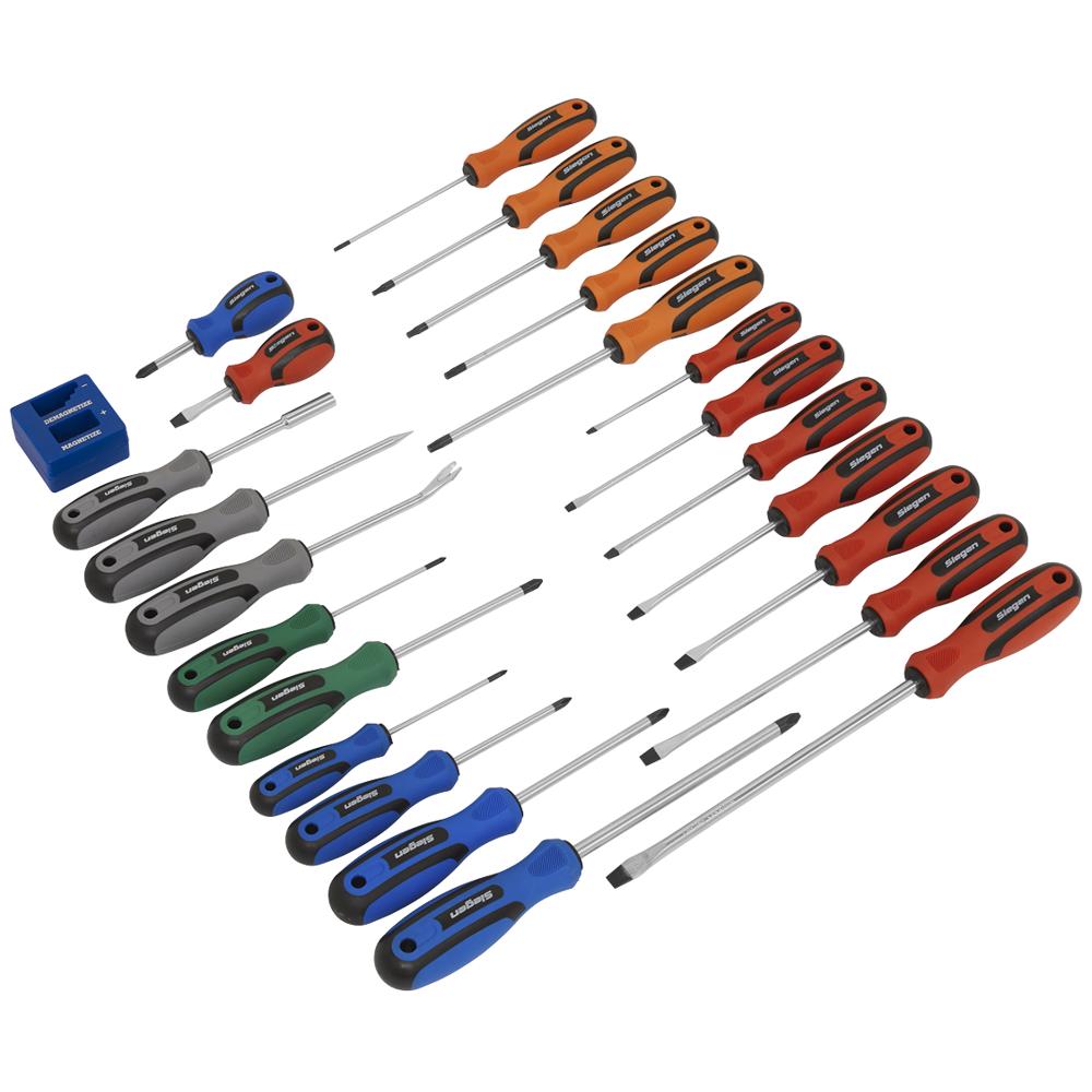 Siegen 24 Piece Soft Grip Screwdriver Set