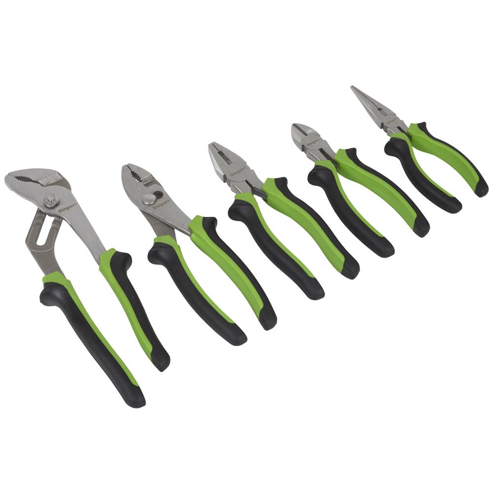 5 Piece Comfort Grip Plier Set