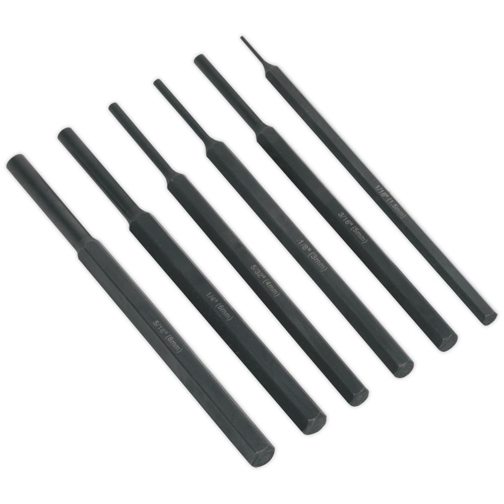 Siegen 6 Piece Parallel Pin Punch Set