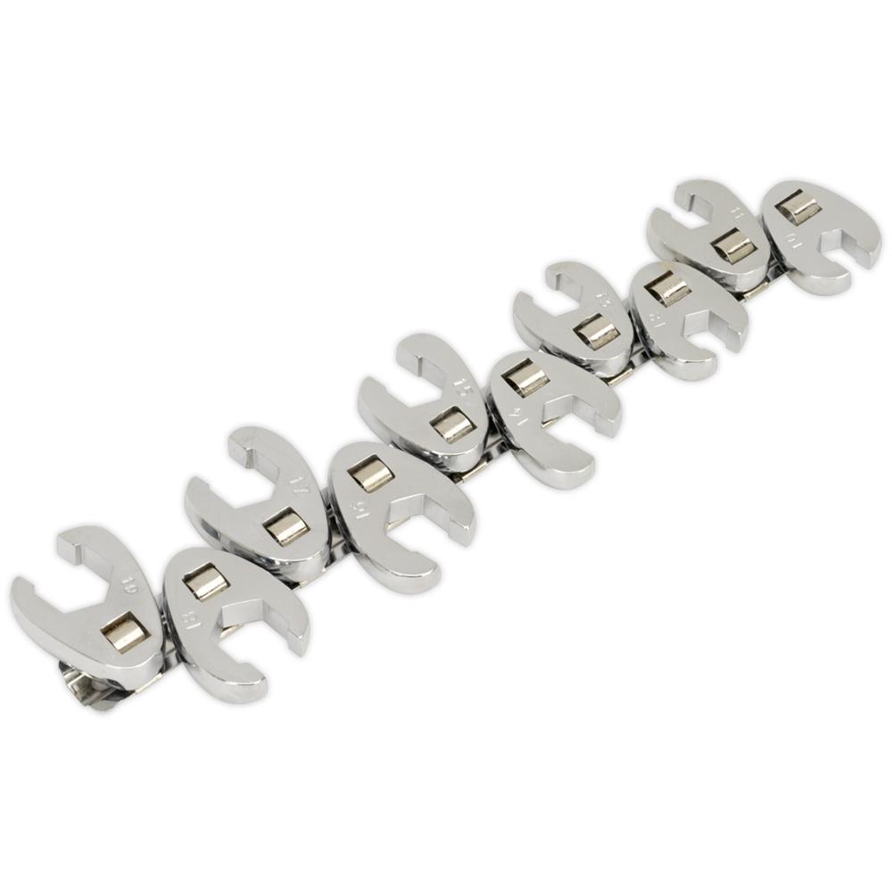S0845 10 Piece 3/8" Drive Metric Flare Nut Crows Foot Wrench Set