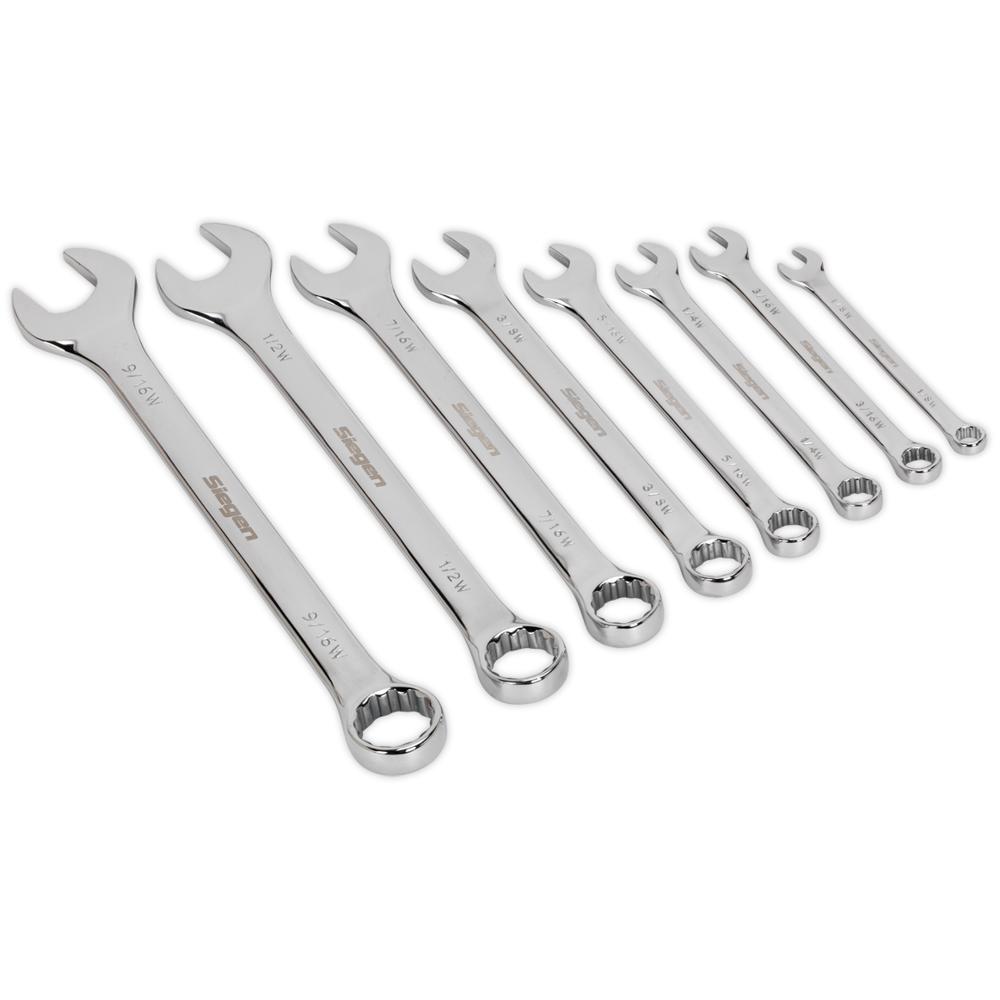 Siegen 8 Piece Combination Spanner Set Whitworth