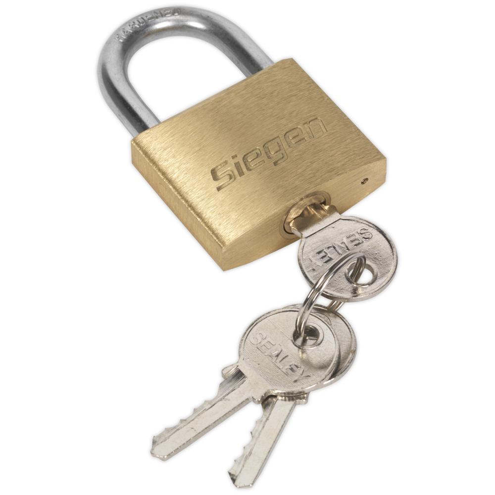 Siegen Brass Padlock 40mm Standard