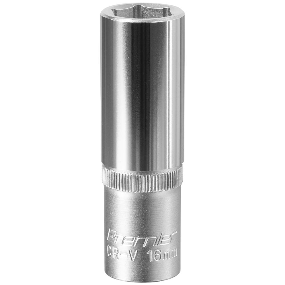 Sealey 1/2" Drive Deep Hexagon WallDrive Socket Metric 1/2" 16mm