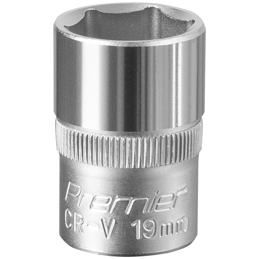 Sealey 1/2" Drive Hexagon WallDrive Socket Metric 1/2" 19mm