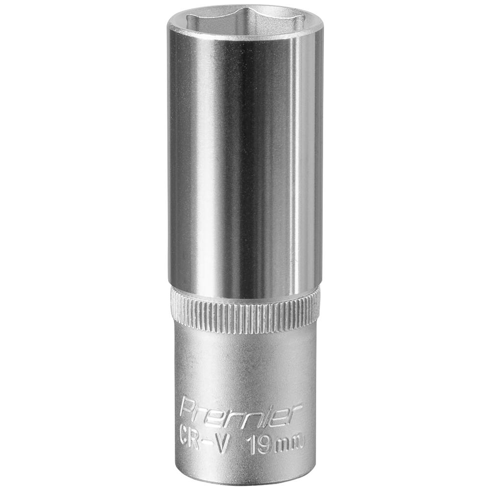 Sealey 1/2" Drive Deep Hexagon WallDrive Socket Metric 1/2" 19mm