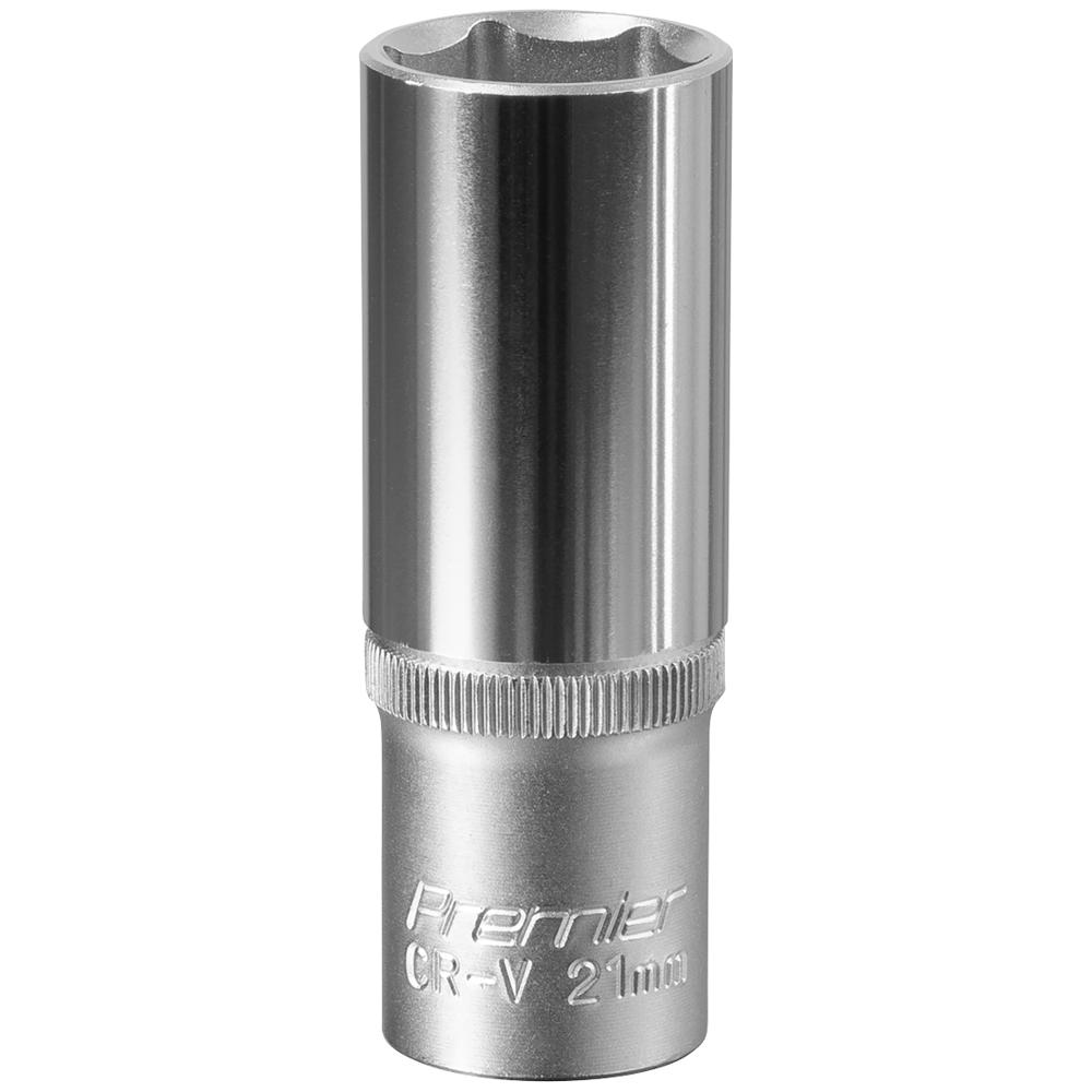 Sealey 1/2" Drive Deep Hexagon WallDrive Socket Metric 1/2" 21mm