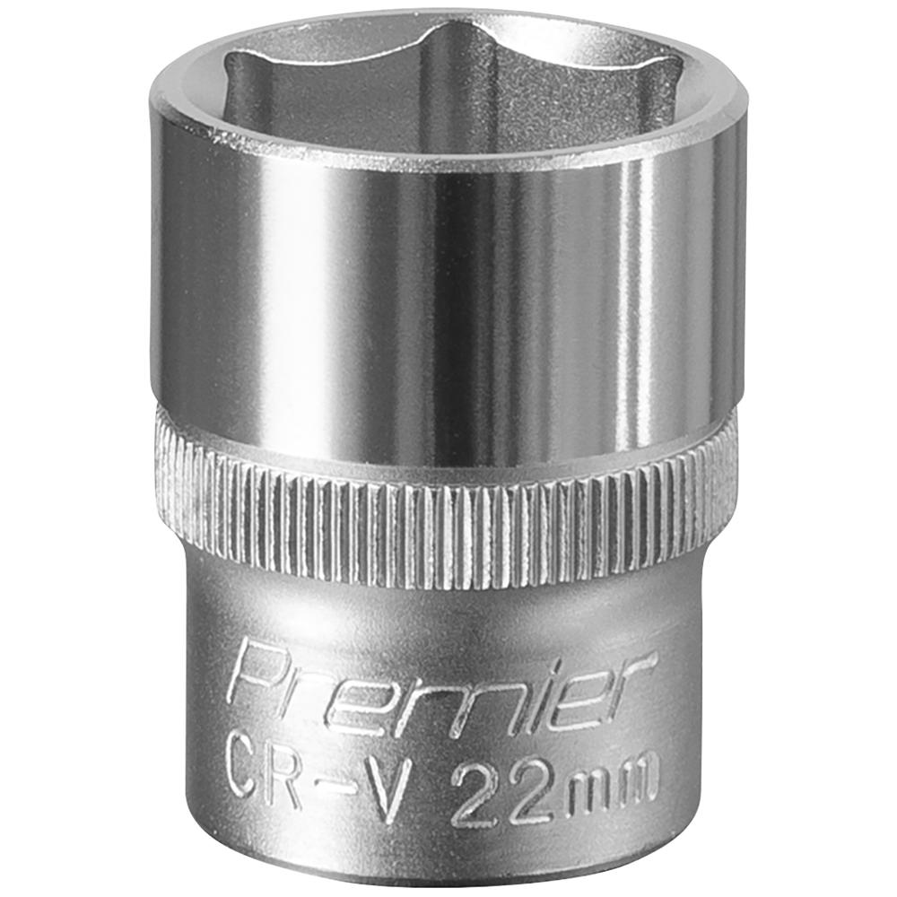 Sealey 1/2" Drive Hexagon WallDrive Socket Metric 1/2" 22mm