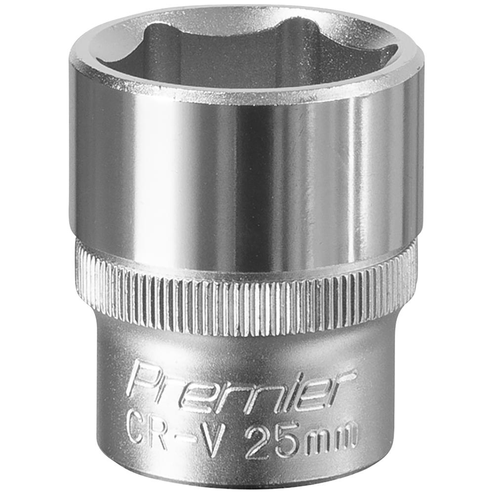 Sealey 1/2" Drive Hexagon WallDrive Socket Metric 1/2" 25mm