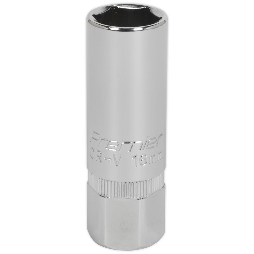 Sealey 1/2" Drive Hexagon Spark Plug Socket Metric 1/2" 16mm