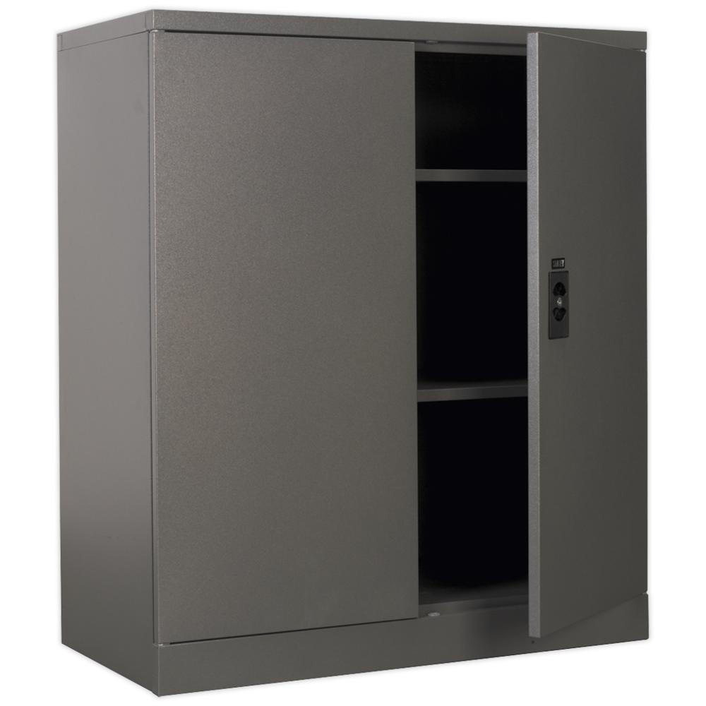 2 Shelf Steel Floor Cabinet