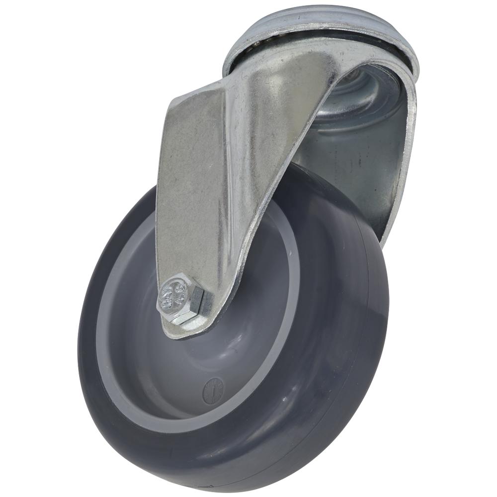 Bolt Hole Swivel Castor Grey